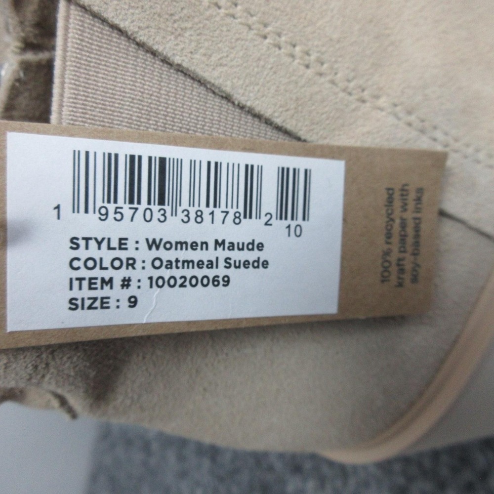 TOMS Maude Boots Womens Size 9 Beige Oatmeal Suede Wedge Ankle Bootie NWOB - Picture 7 of 14